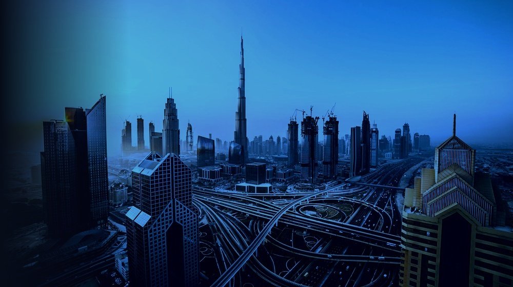 Modern Illuminated City Skyline
